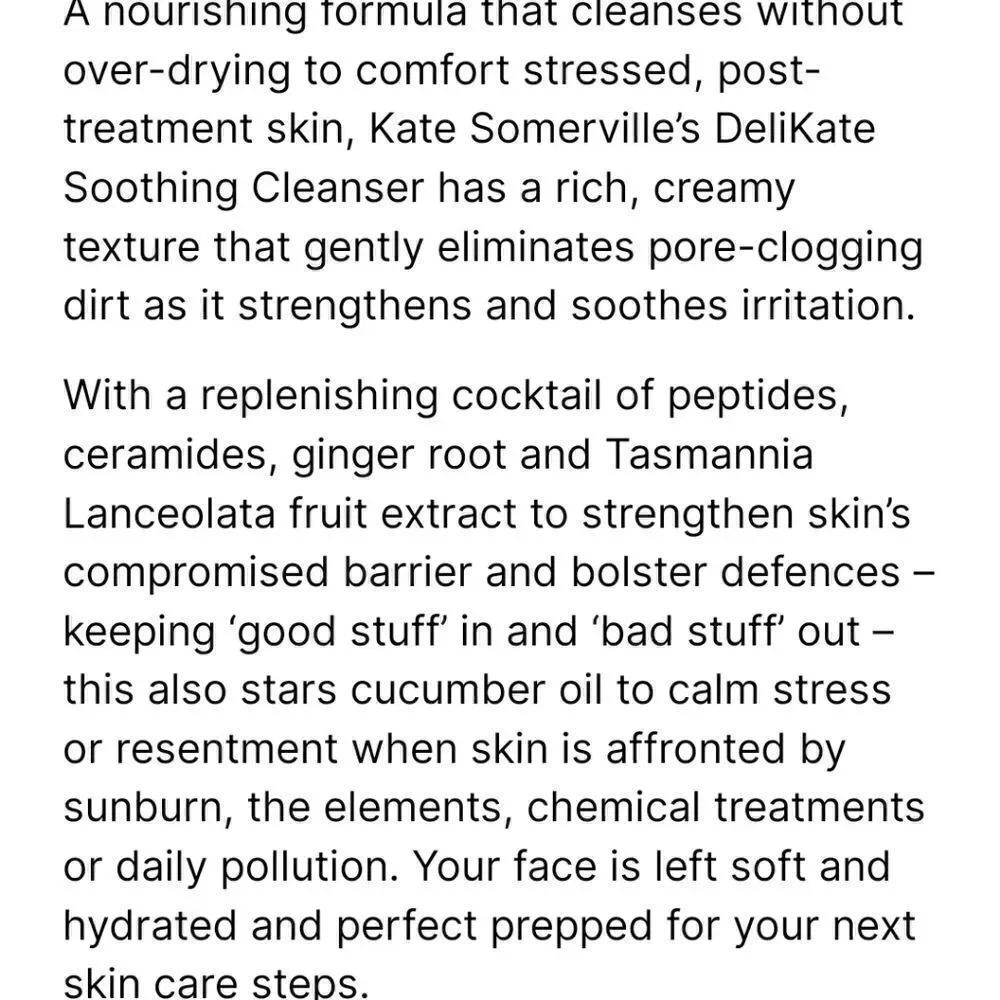 NEW Kate Somerville Delicate Soothing Cleanser
